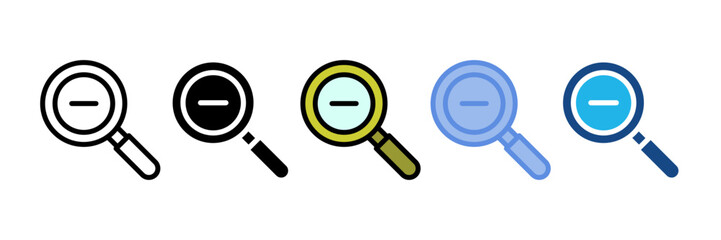 Zoom Out Icon Element For Design