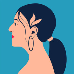 woman profile portrait