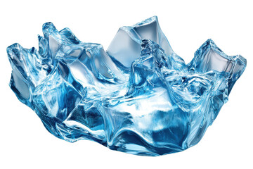 Fototapeta premium Glistening crystal blue ice with intricate patterns showcasing natural beauty in a surreal abstract form