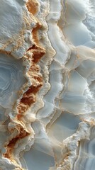 Striking close-up of mineral formations with intricate patterns and hues showcasing layers of color and texture in natural stone