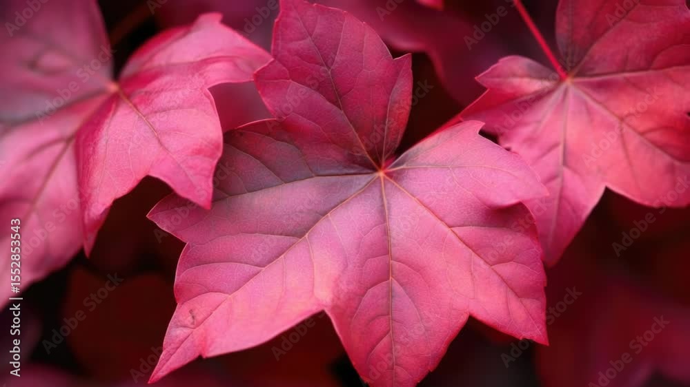 Poster a close-up shot of a single red leaf on a tree branch