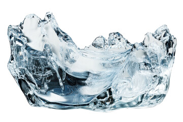 Frozen moment of a water splash showcasing glistening clarity and intricate forms captured in a stunning display of nature's beauty