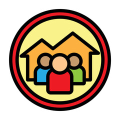 Community Logo Vector Filled Icon Design