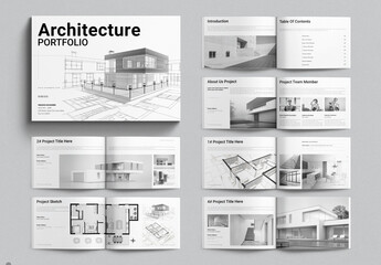 Architecture Portfolio Brochure Design Landscape