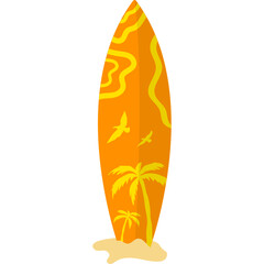 Surfing Board Illustration