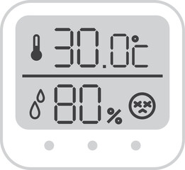 シンプルなデジタル温度計アイコン