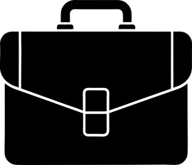 black briefcase vector icon