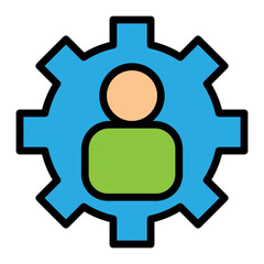 Admin Access Panel Vector Filled Icon Design