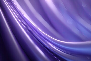 Fototapeta premium Abstract flowing purple and blue fabric with highlights and bokeh suggesting depth and movement