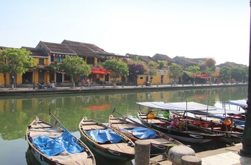 ベトナムホイアンのドゥボン川風景