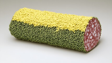 Abstract Salami Sausage Art Microscopic Food Texture