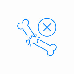 bone break icon sign vector