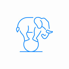 Fototapeta premium elephant trick icon sign vector