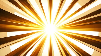 Golden Rays Abstract Sunburst Background Design