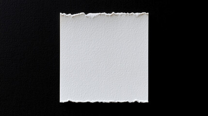 white paper on black background, blank paper sheet
