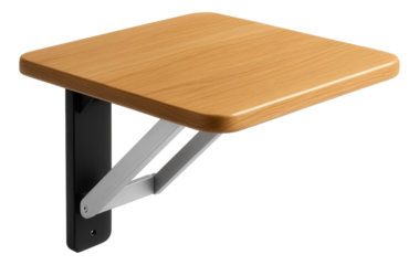 A compact wall-mounted dining table that folds down when needed, great for a studio apartment.