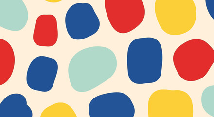 Abstract Colorful Shapes Pattern Seamless Vector Background