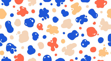 Abstract Seamless Pattern Colorful Blob Design for Backgrounds and Textiles