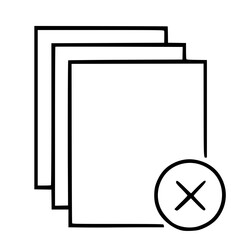 Outline Simple Delete File Document Symbol Shape Icon for User Interface