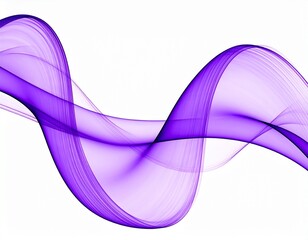 Abstract purple music wave form shape isolated on white background