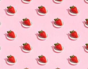 seamless pattern with strawberries