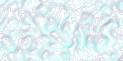 Obraz premium Abstract Blue Topographic Contour Background with Fluid Line Art Texture.