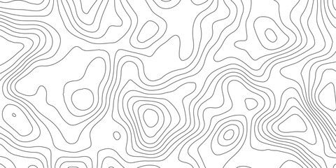 Clean Abstract Terrain Lines – Black and White Topographic Vector Pattern.