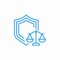 legal protection icon sign vector