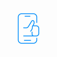 mobile like icon sign vector