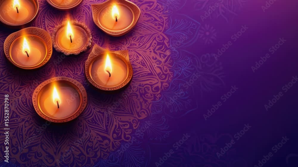 Poster group of lit candles placed on a table, creating a warm and cozy atmosphere