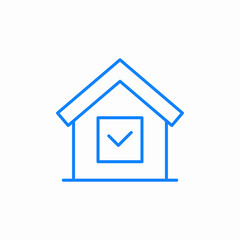 house check icon sign vector