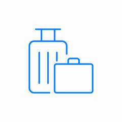 travel luggage icon sign vector