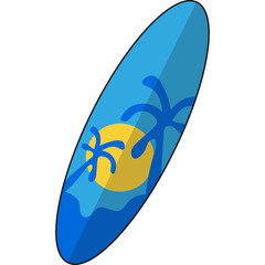 Surfing Board Illustration