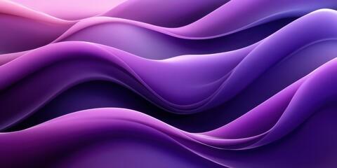 Obraz premium Elegant flowing abstract waves in shades of purple and pink create a calming effect in a modern digital artwork