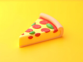 Minimal Fresh Healthy Food Pizza Icon Illustration
