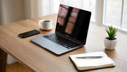 laptop and coffee cup