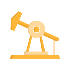 Oil Pumpjack Icon Vector Illustration