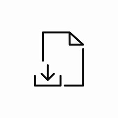download document icon sign vector