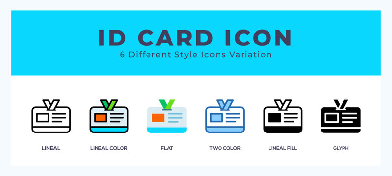 Id card icon vector design illustration in trendy style - Powered by Adobe