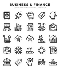 Business & Finance web icons in Lineal style.