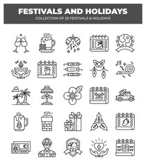 Obraz premium Collection of 25 Festivals and Holidays. A Diverse Celebration of Culture and Traditions