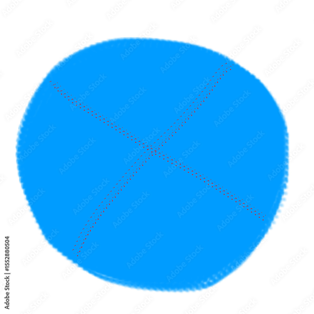 Poster a light blue circle with subtle red lines on a transparent background, perfect for adding a soft and