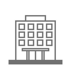 シンプルなオフィスビルのベクターアイコン_1