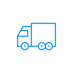 box truck icon sign vector