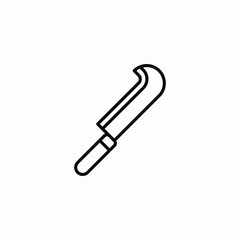 curved blade icon sign vector