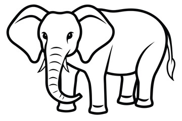 Obraz premium Angry gray elephant with red eyes and tusks stands before a shield emblem
