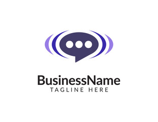 Chat bubble logo icon. Talk chat communication icon logo design vector