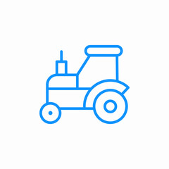 farm tractor icon sign vector