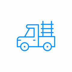 ladder truck icon sign vector