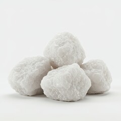 Close-up of large white rock sugar chunks with shiny surfaces, commonly used as sweeteners in traditional teas and herbal drinks.